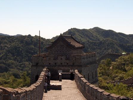 De chinese muur bij Mutianyu